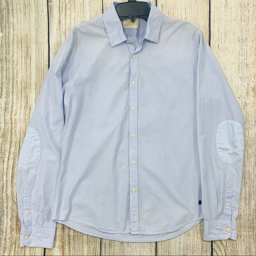SCOTCH AND SODA | Light Blue Pinstripe Button Down